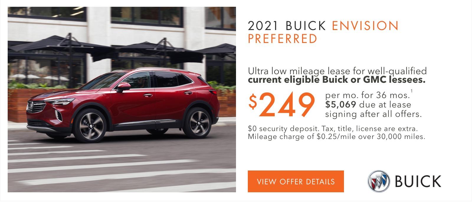 Lease Offer for the 2021 Buick Envision Preferred