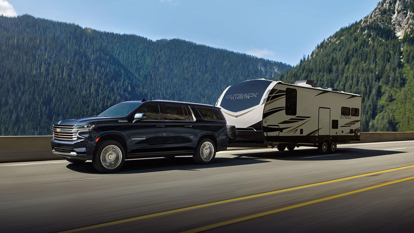 Chevrolet Suburban on hill. Chevrolet Suburban on hill.