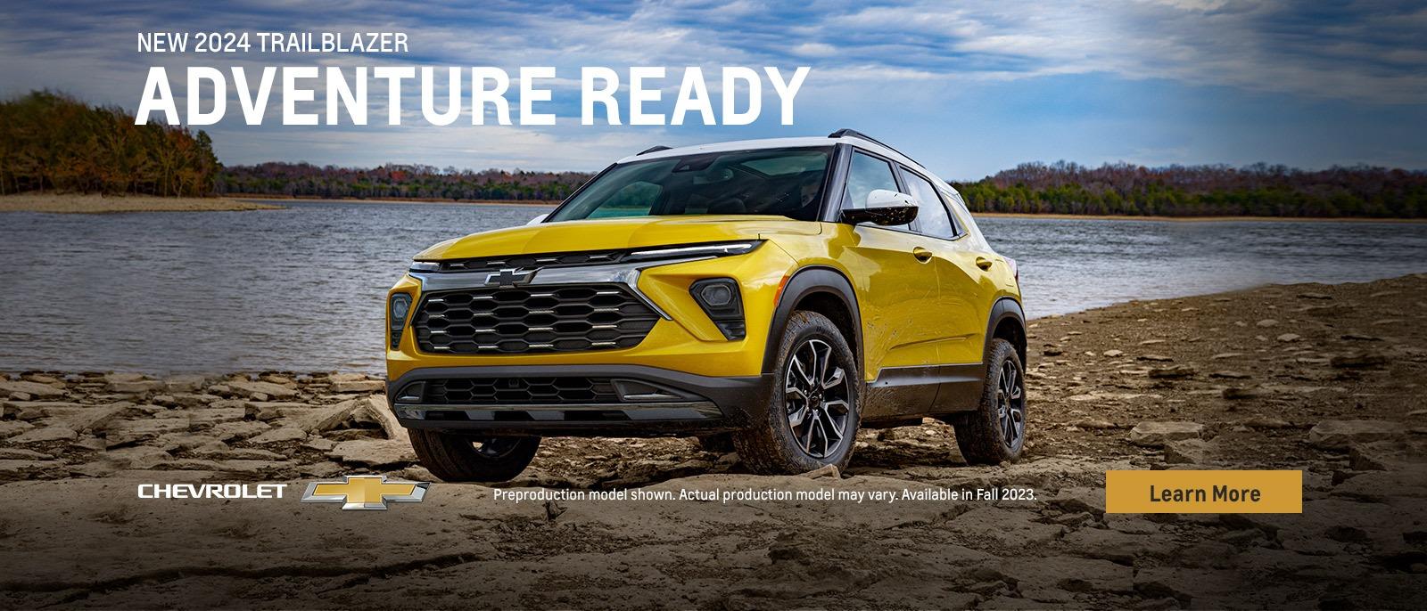 The all-new 2024 Chevy Trailblazer. Adventure-Ready.