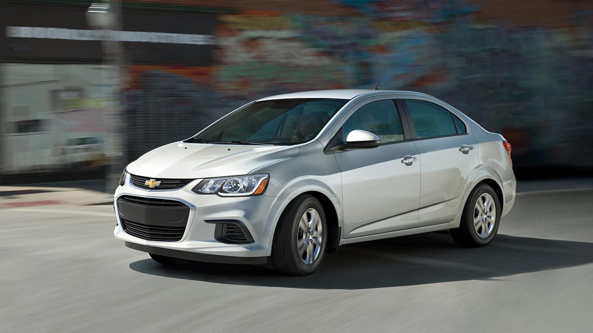 2020 Chevy Sonic on a blurry road 2020 Chevy Sonic on a blurry road