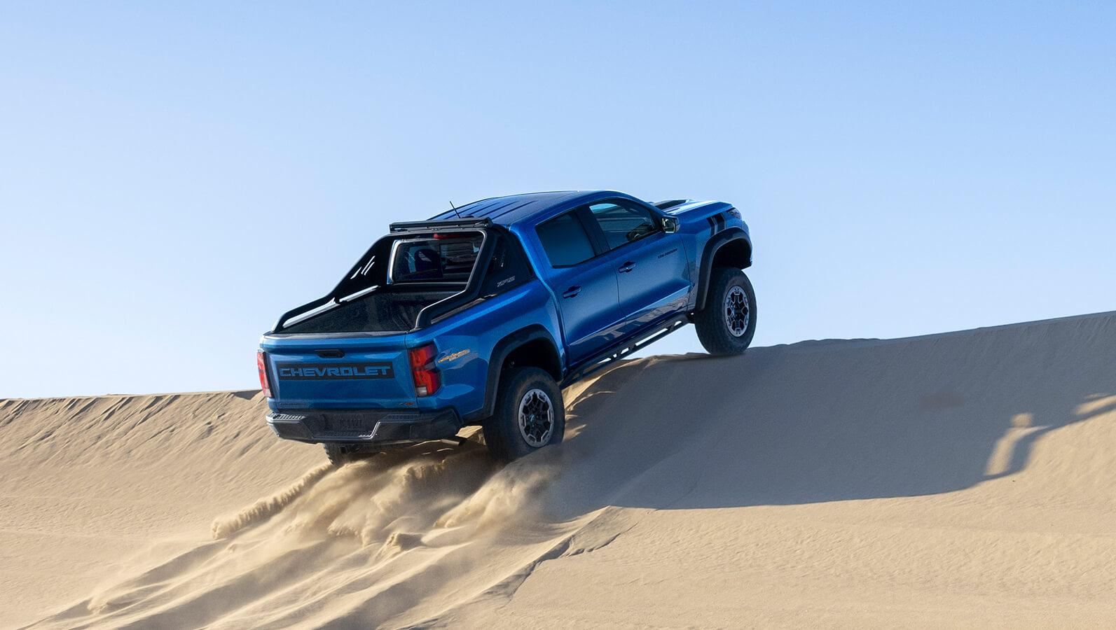 Chevrolet Colorado on a deserted hill. Chevrolet Colorado on a deserted hill.