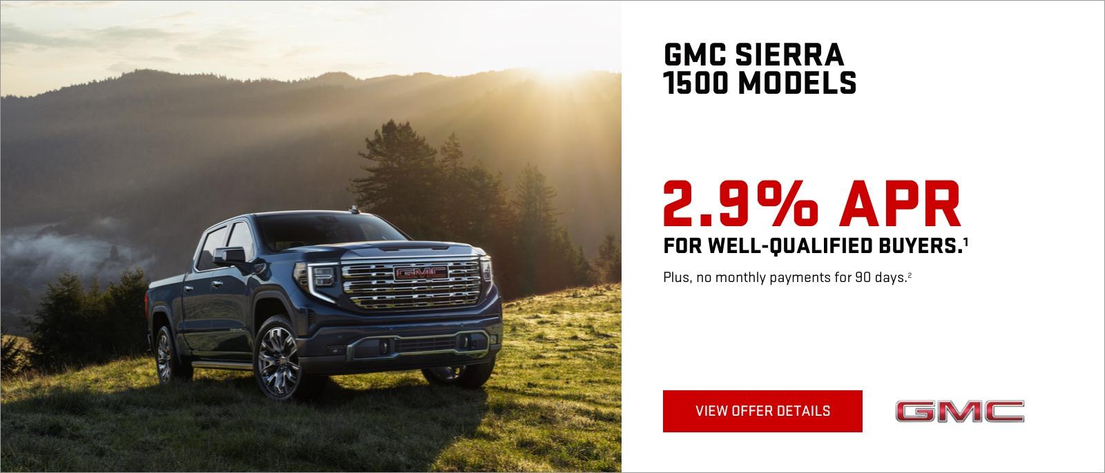 2.9% APR for well-qualified buyers.
PLUS, NO MONTHLY PAYMENTS FOR 90 DAYS.