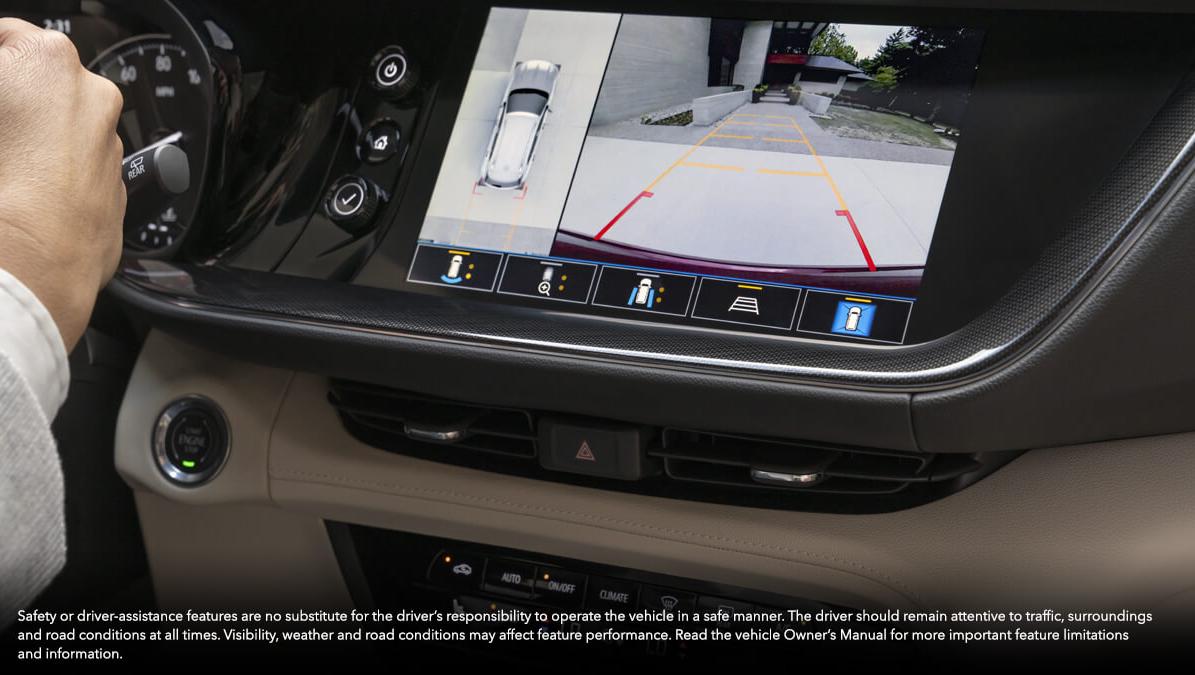 Buick Envision Essence AWD with Technology I package. Infotainment System showing Surround vision. Buick Envision Essence AWD with Technology I package. Infotainment System showing Surround vision.