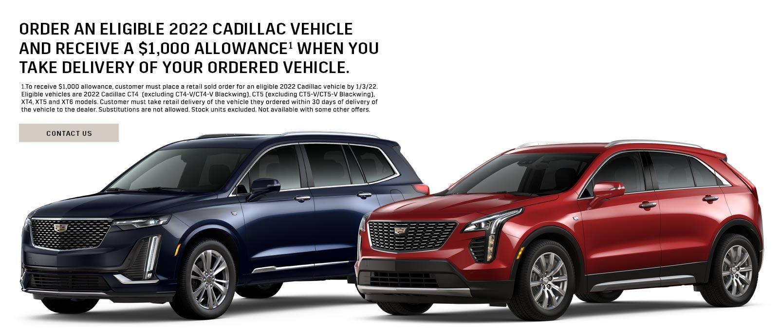 Allowance Offer on select 2022 Cadillac Crossovers