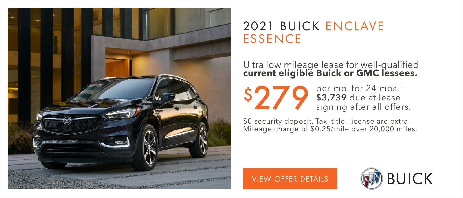 Lease Offer for the 2021 Buick Enclave Essence