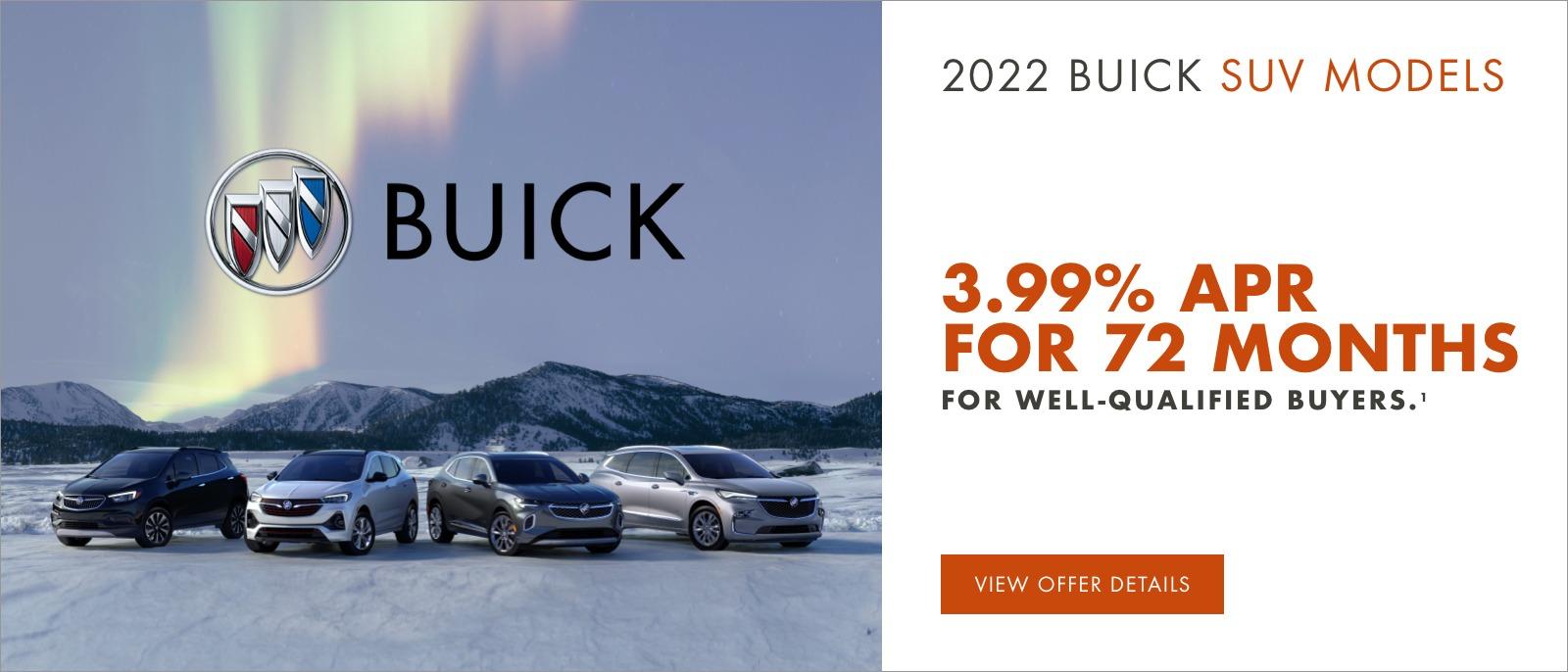 3.99% APR for 72 months for well-qualified buyers.