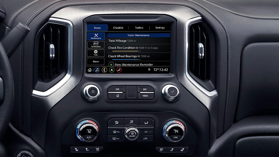 In vehicle App shown in Sierra HD. In vehicle App shown in Sierra HD.