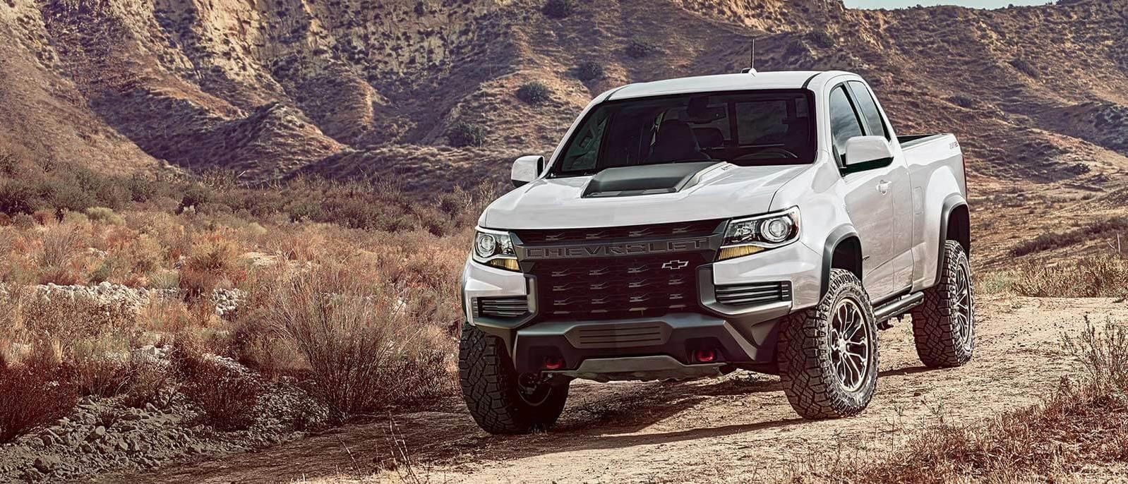 Chevrolet Colorado in mountains.