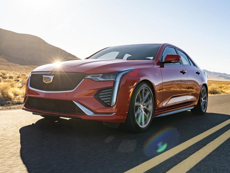 Red 2021 CT4 in the desert 