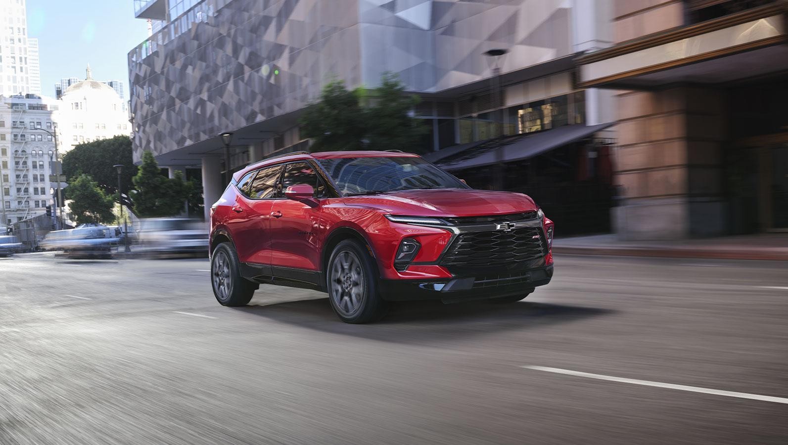 2024 Chevrolet Blazer sprinting on the road.