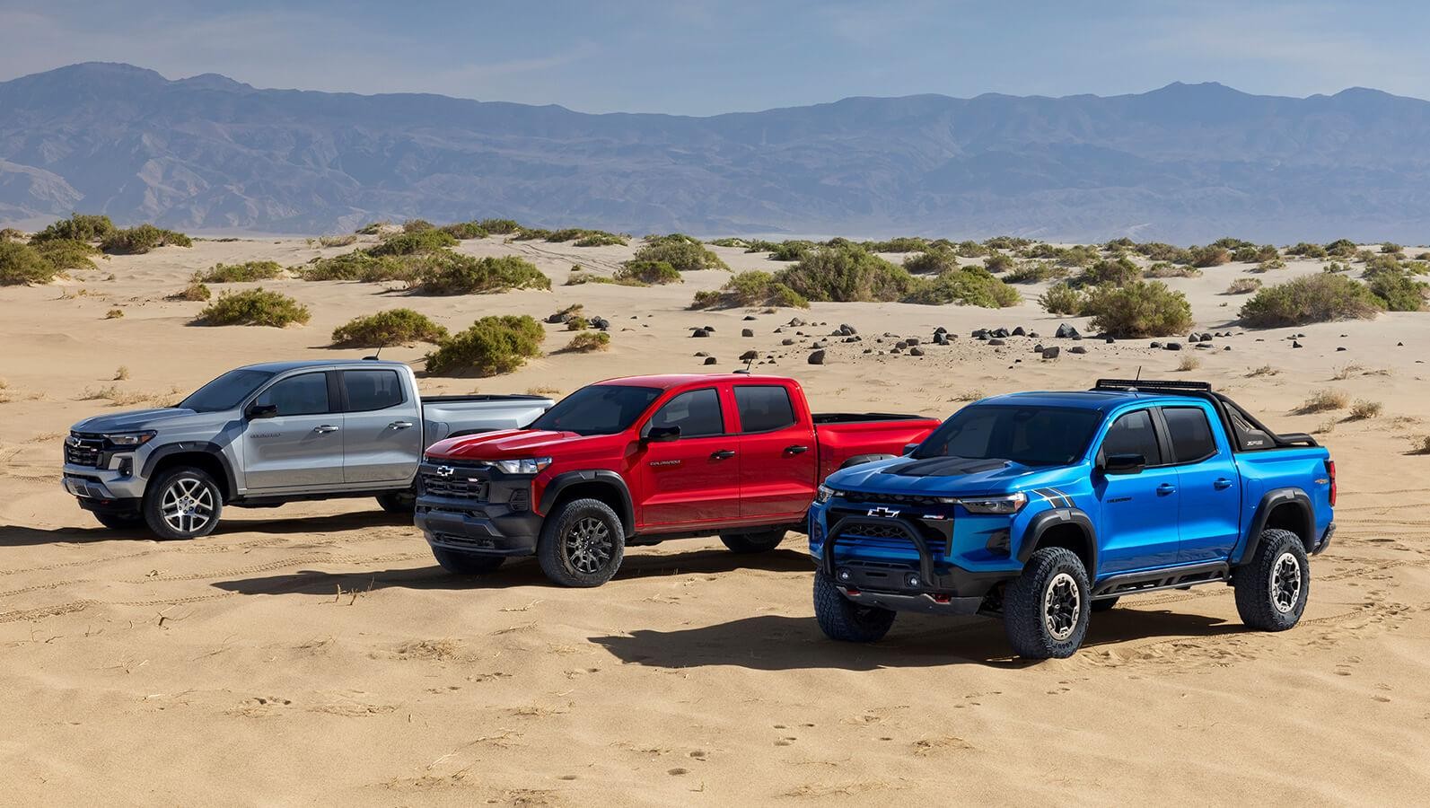 2023 Chevrolet Colorado in a desert land.