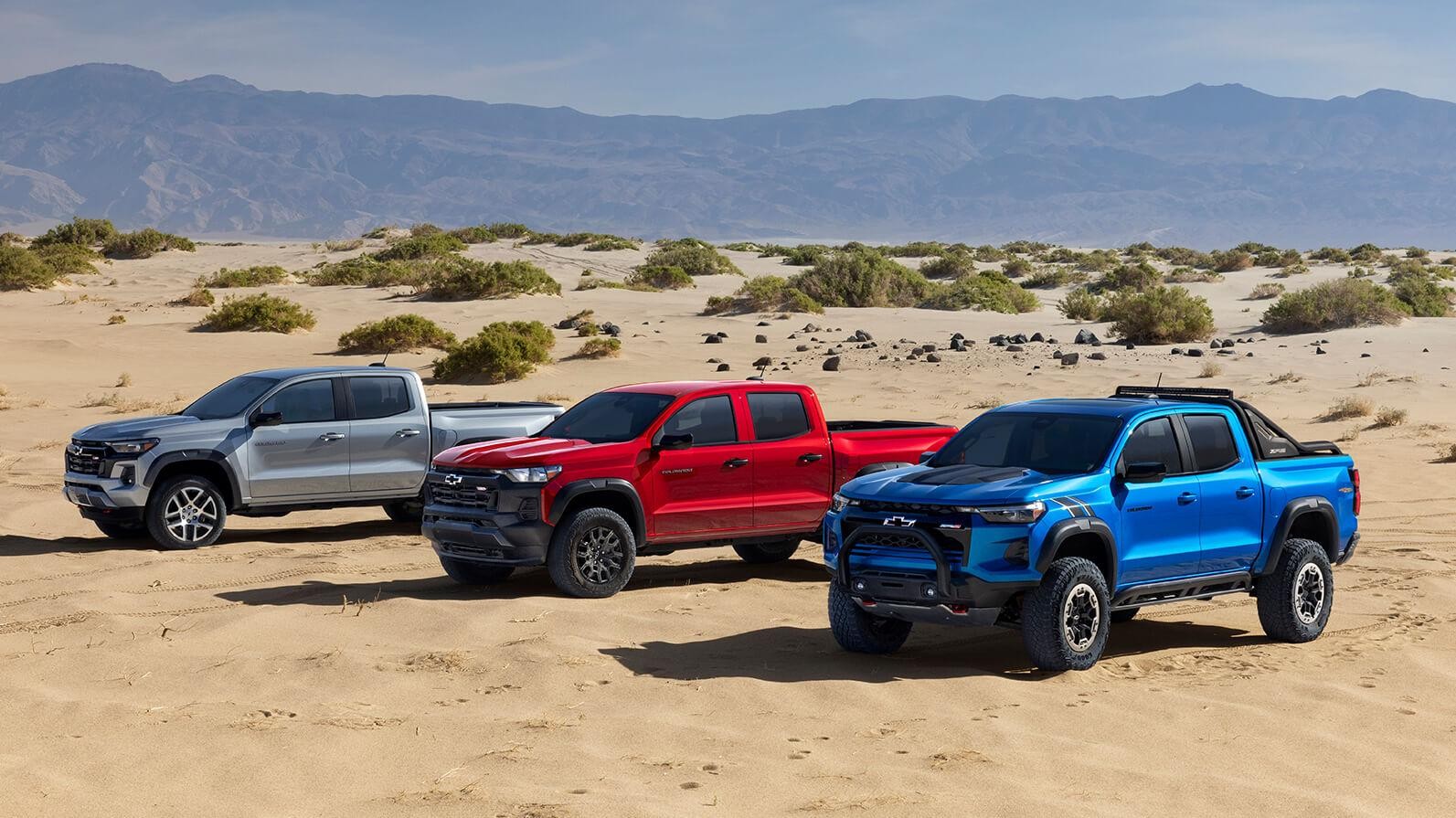 2023 Chevrolet Colorado in a desert land.