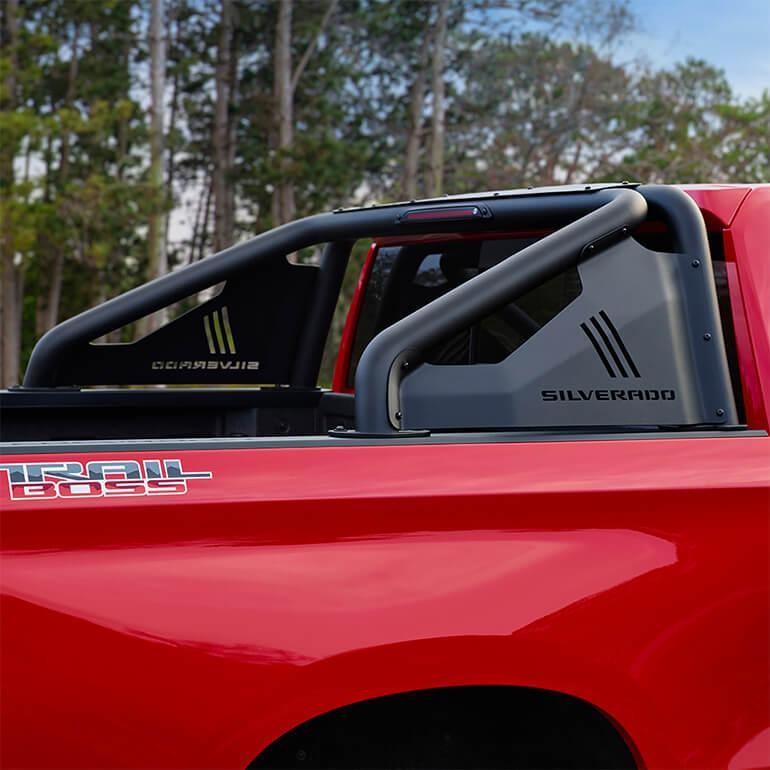 Rear Racks on Red Silverado