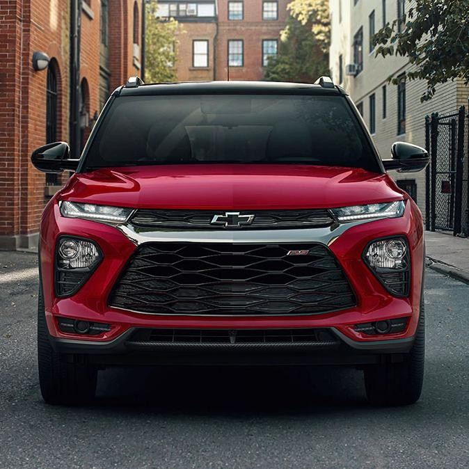 Red Trailblazer front profile