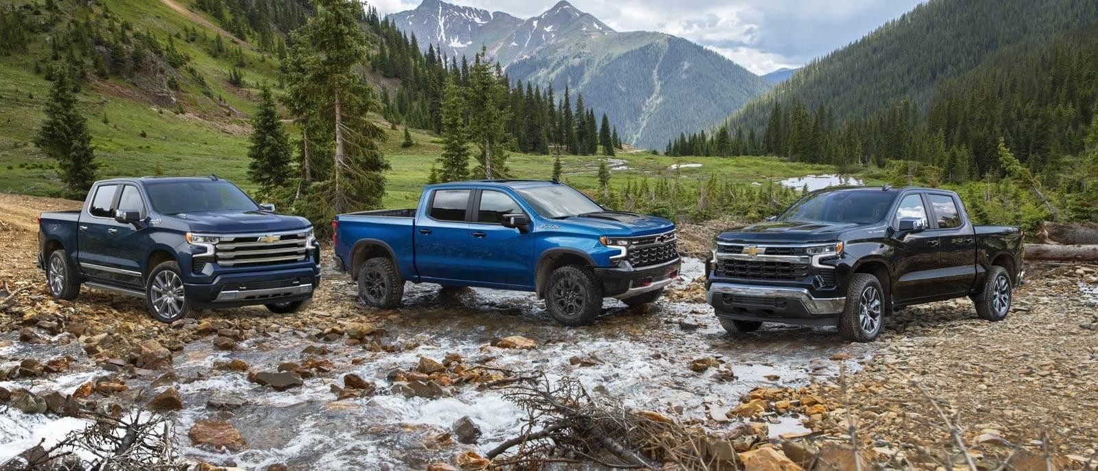 Chevrolet Silverado 1500 LTD parked in mountains