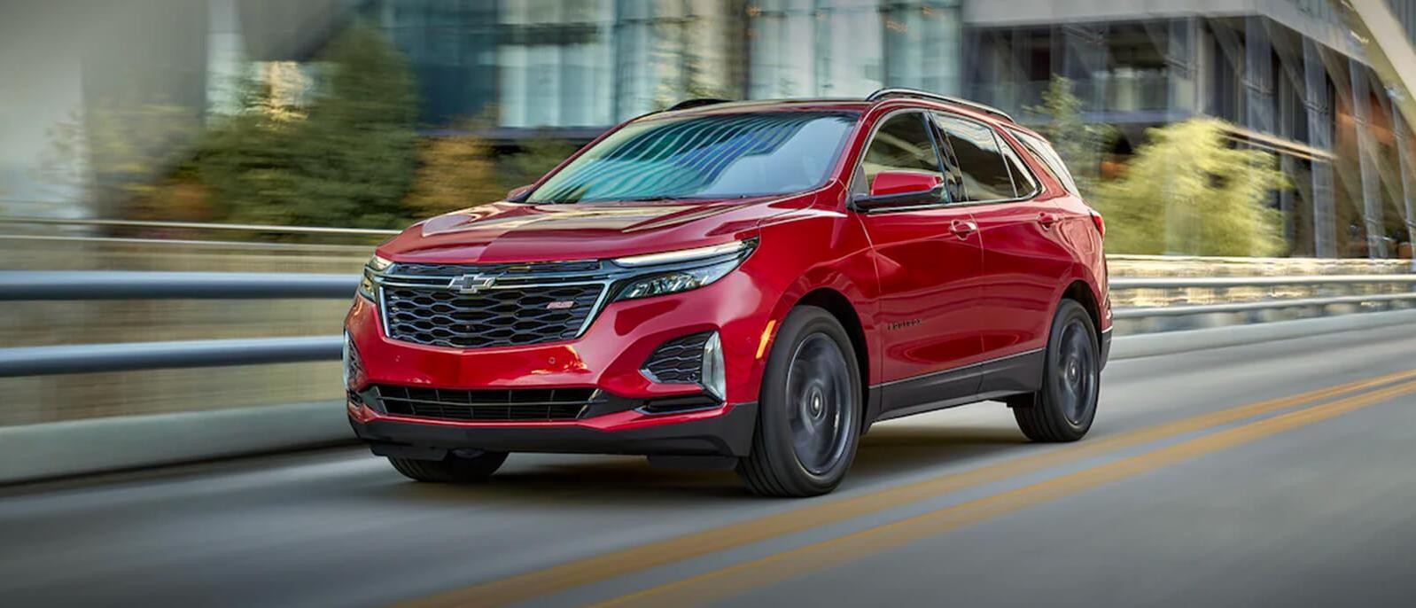 Chevrolet Equinox driving over the flyover.