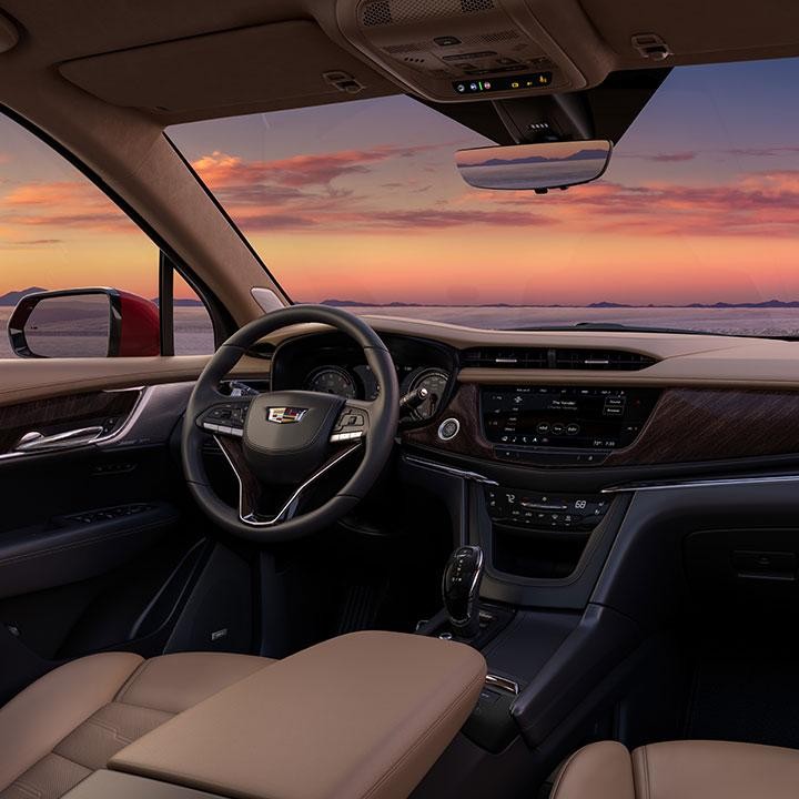 2023 XT6 Interior at sunset