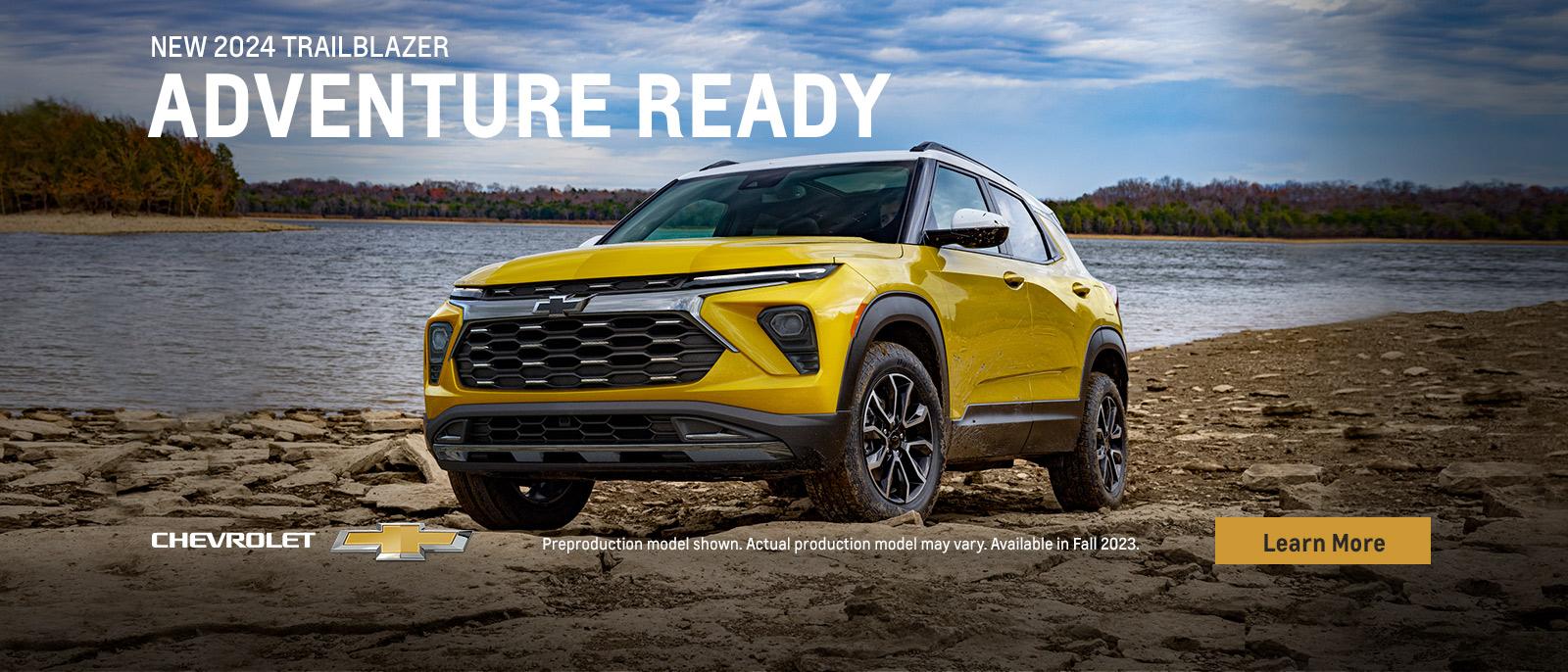 The all-new 2024 Chevy Trailblazer. Adventure-Ready.