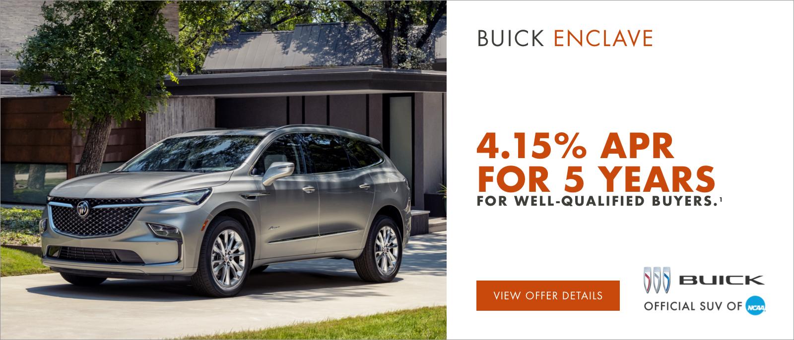 4.15% APR for 5 years for well-qualified buyers.1