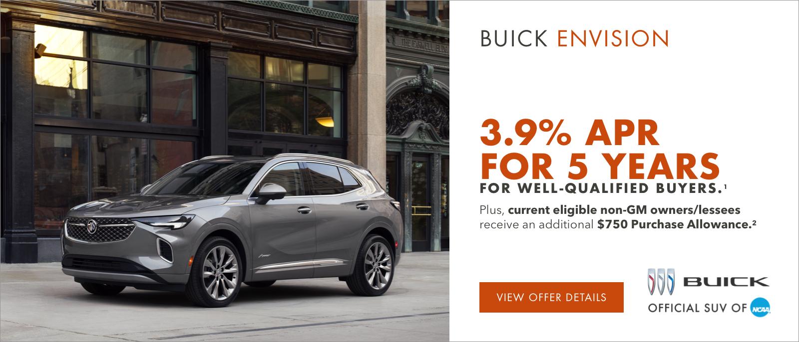 3.9% APR for 5 years for well-qualified buyers.1
Plus, current eligible non-GM owners/lessees receive an additional $750 Purchase Allowance.2
