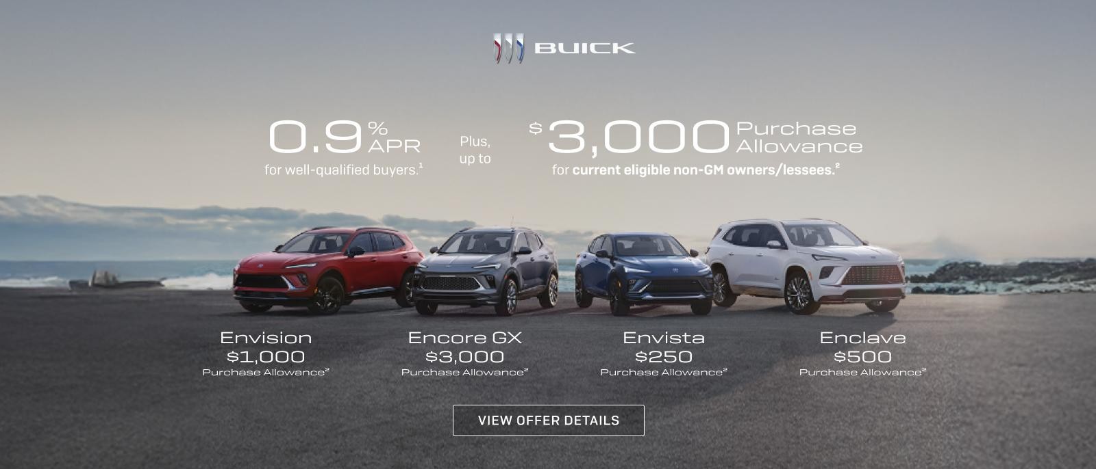 FOR WELL-QUALIFIED BUYERS.1
Plus, up to $3,000 PURCHASE ALLOWANCE for current eligible non-GM owners/lessees.2