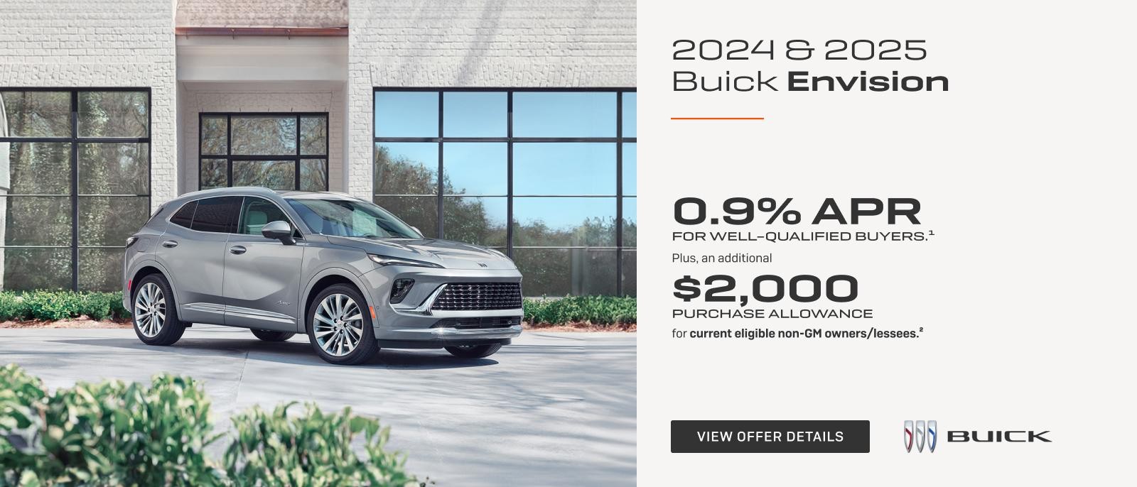 0.9% APR
FOR WELL-QUALIFIED BUYERS.1

Plus, an additional $2,000 PURCHASE ALLOWANCE for current eligible non-GM owners/lessees.2