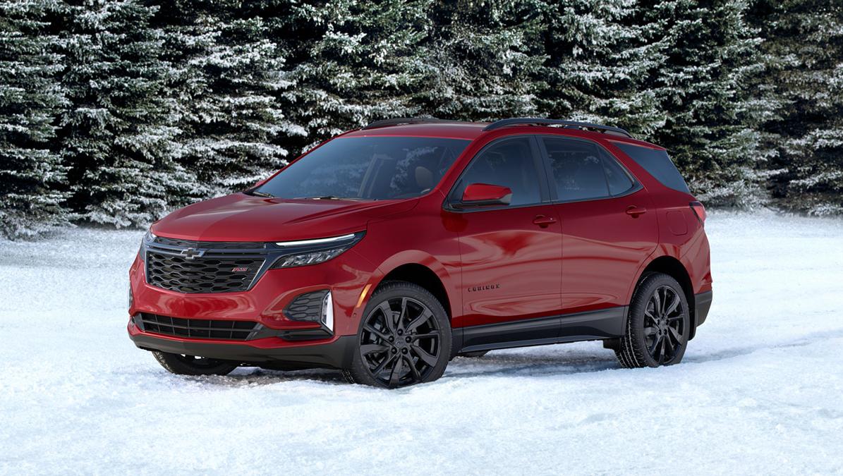 Chevy Equinox sitting in snow