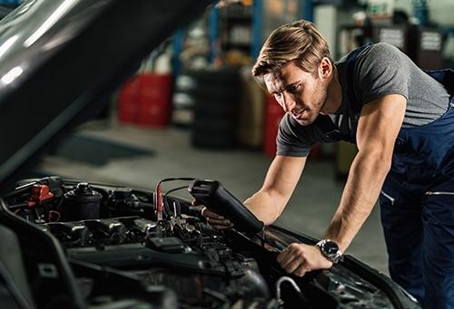 Service on vehicle