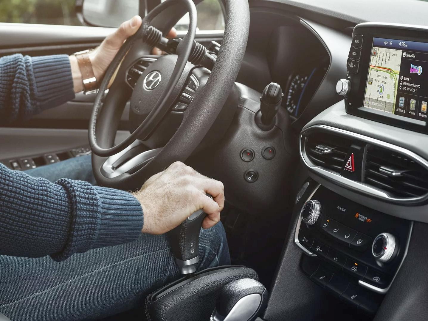 Hyundai interior with adaptive equipment installed