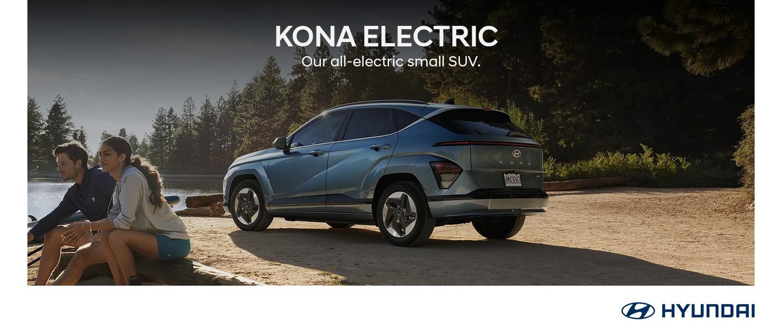 2024 Hyundai Kona Electric parked in nature.