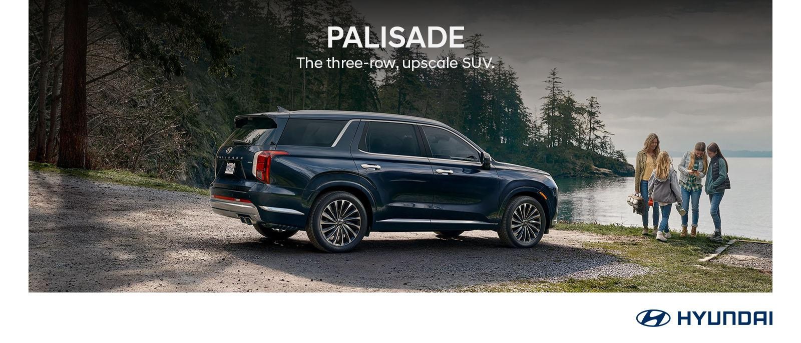 2024 Hyundai palisade driving in nature.