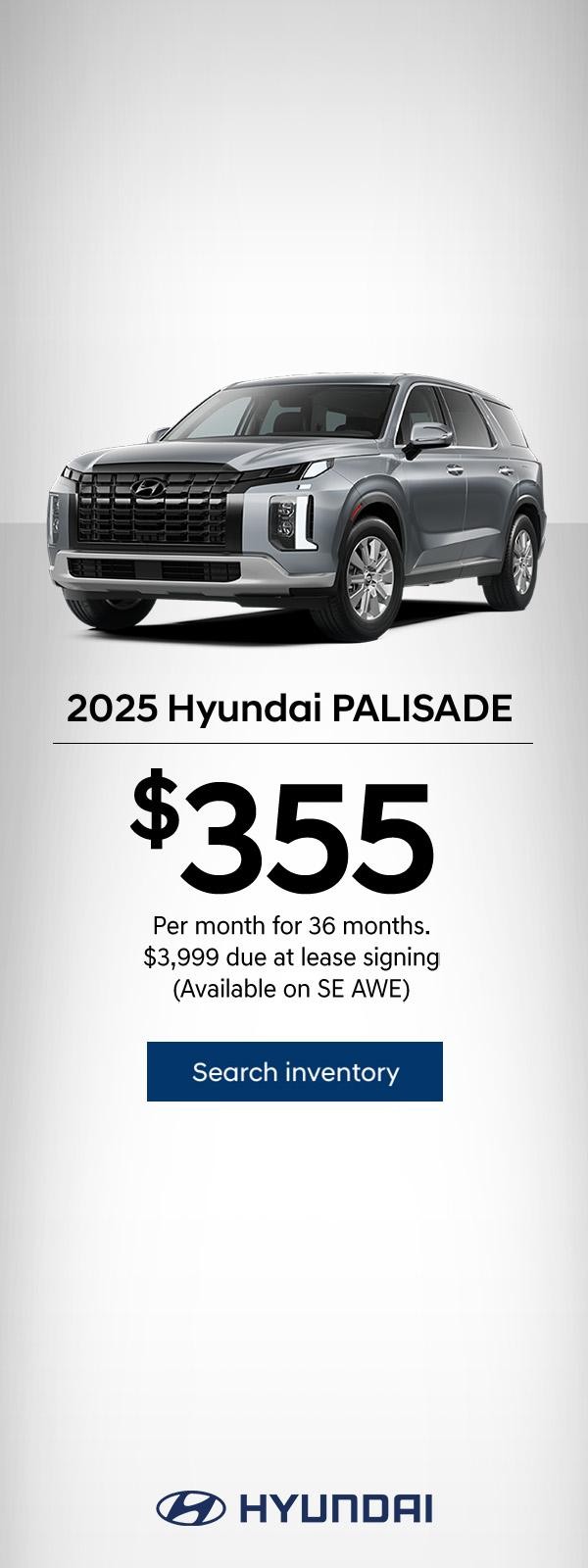 2025 Hyundai Palisade  Lease Offer