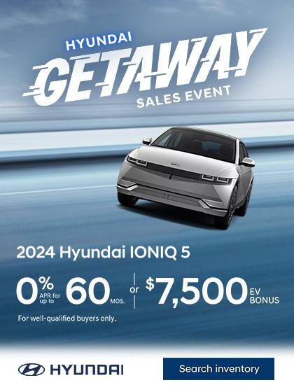 2024 Hyundai IONIQ 5  Hyundai Getaway Sales Event Offer