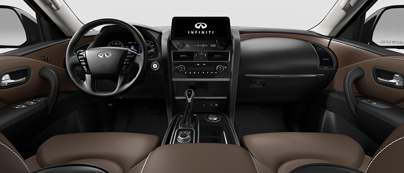 TRUFFLE BROWN INTERIOR VEIW OF QX80 TRUFFLE BROWN INTERIOR VEIW OF QX80