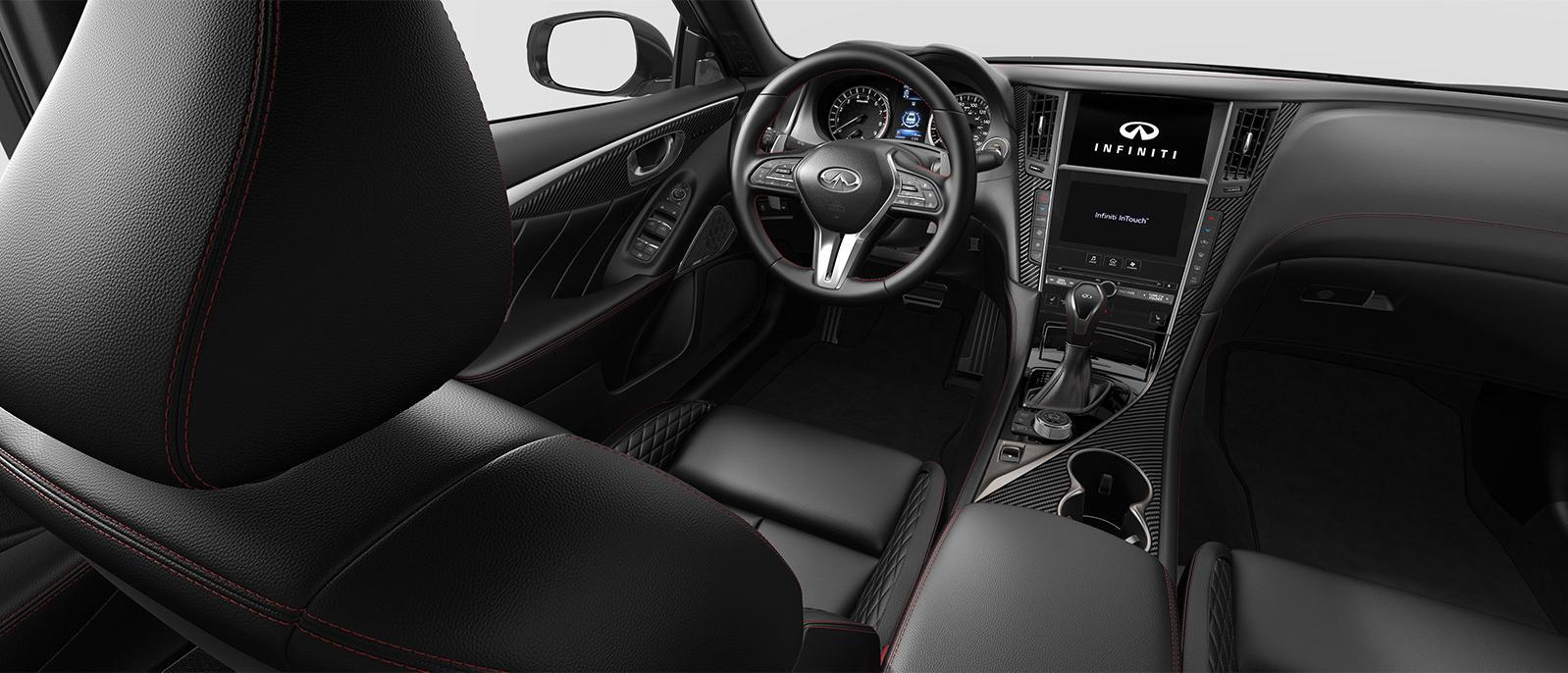 2024 Q50 Red Sport Interior Allie Bellina