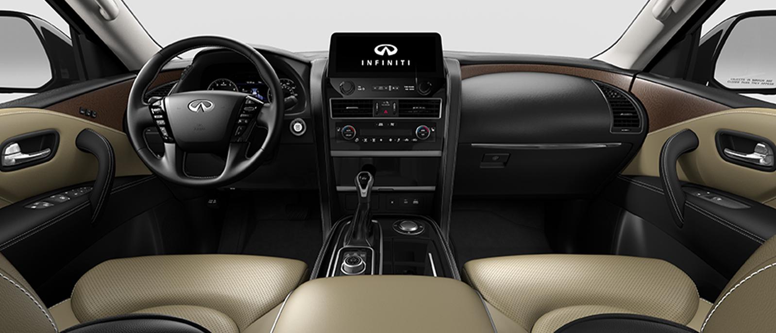 WHEAT LUXE INTERIOR VEIW OF QX80 WHEAT LUXE INTERIOR VEIW OF QX80