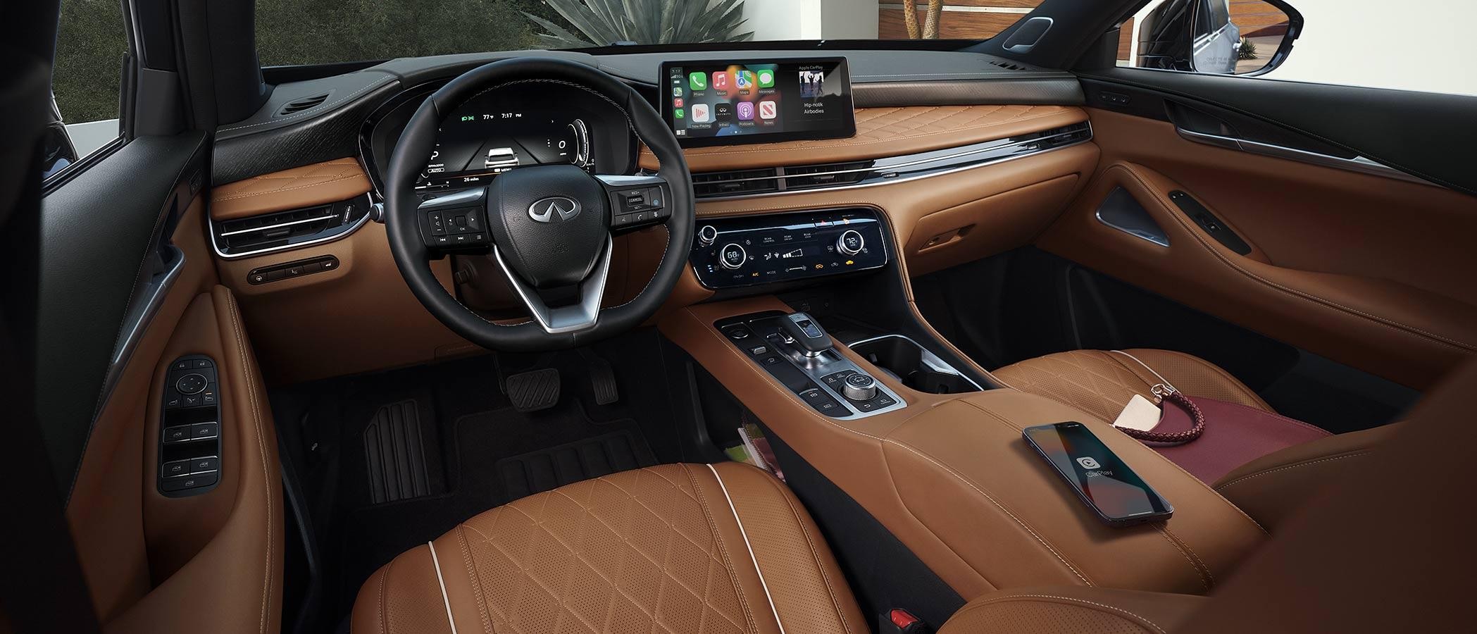 Interior of 2024 Infiniti QX60.