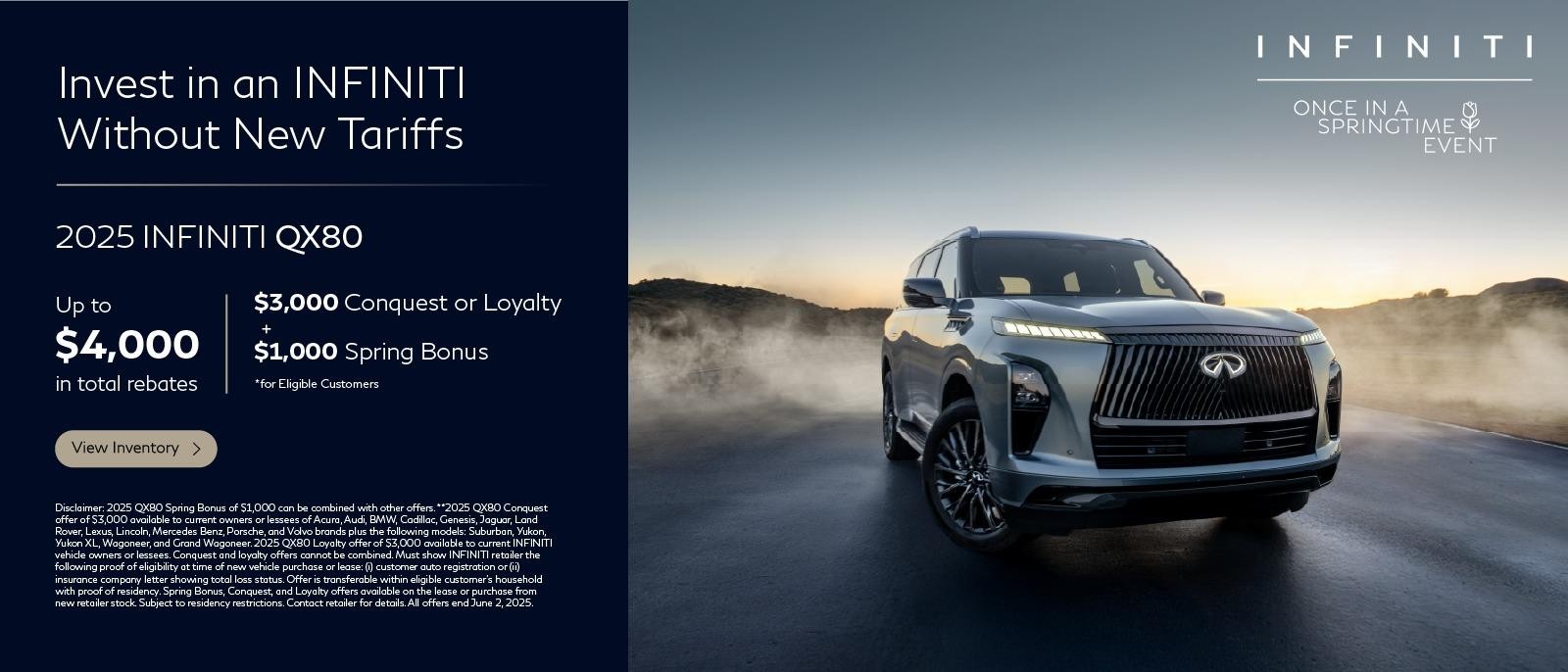 SD QX80 Conquest SSE Tariff