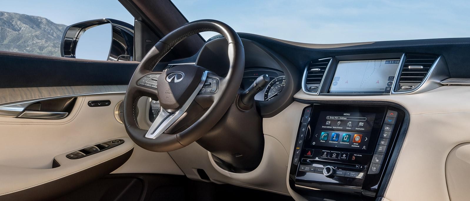 Interior view of the INFINITI QX50