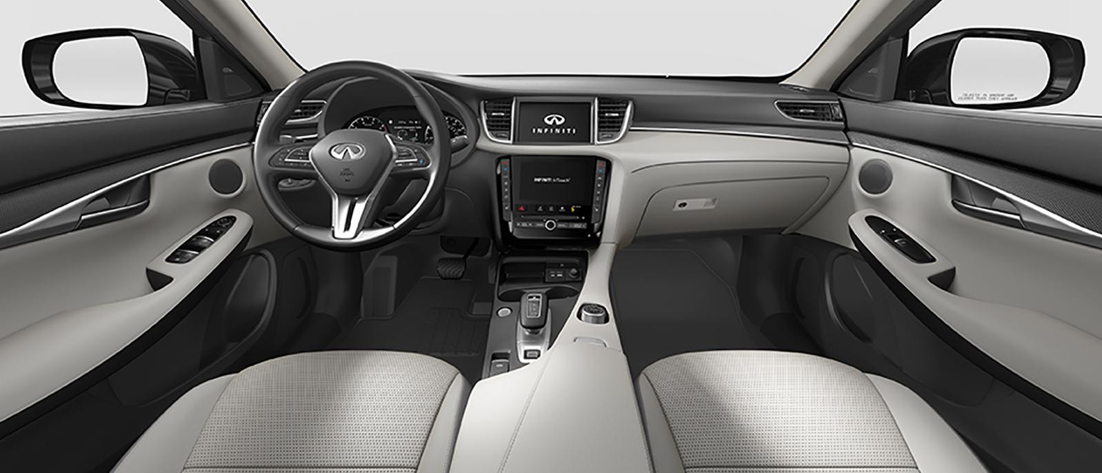 Pebble Gray interior view of QX50