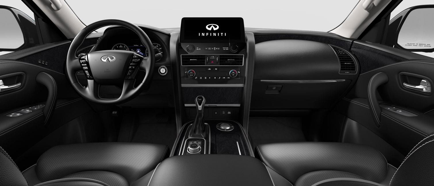 GRAPHITE LUXE INTERIOR VEIW OF QX80