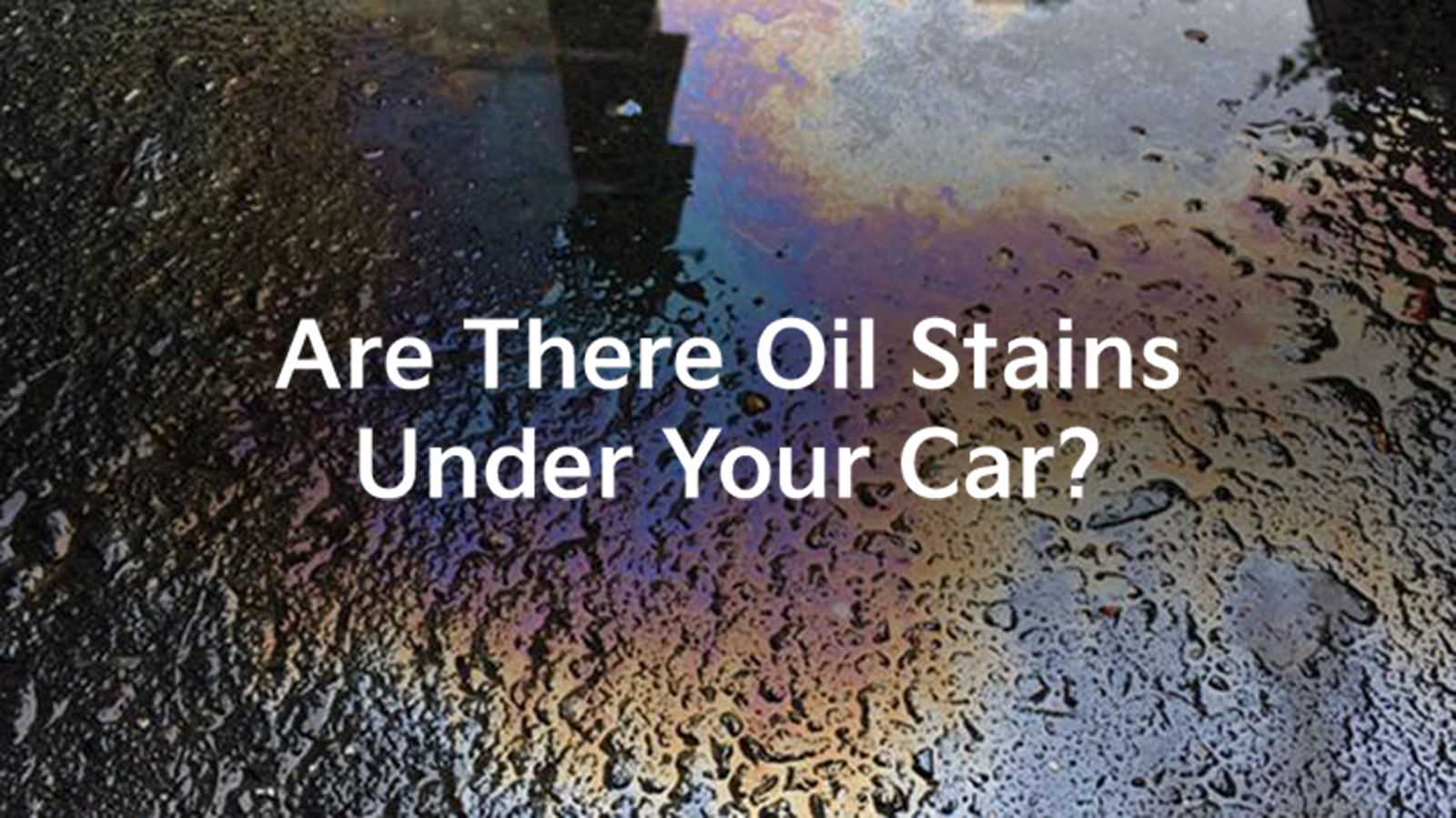 Are There Oil Stains Under Your Car?