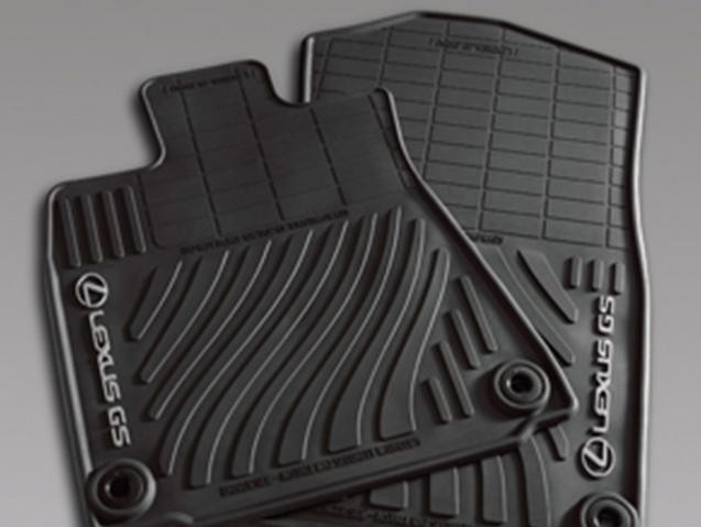 2 black Lexus floor mats