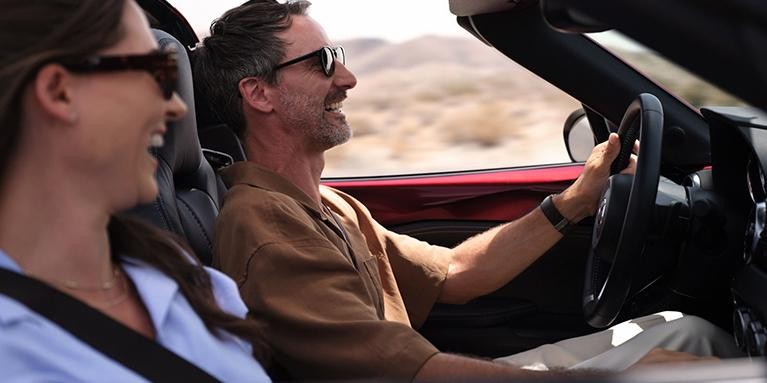 Interior of 2024 Mazda MX 5 ST.