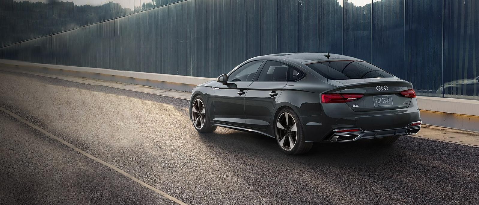 2020 Grey Audi A5 Sportback Cruising on the road