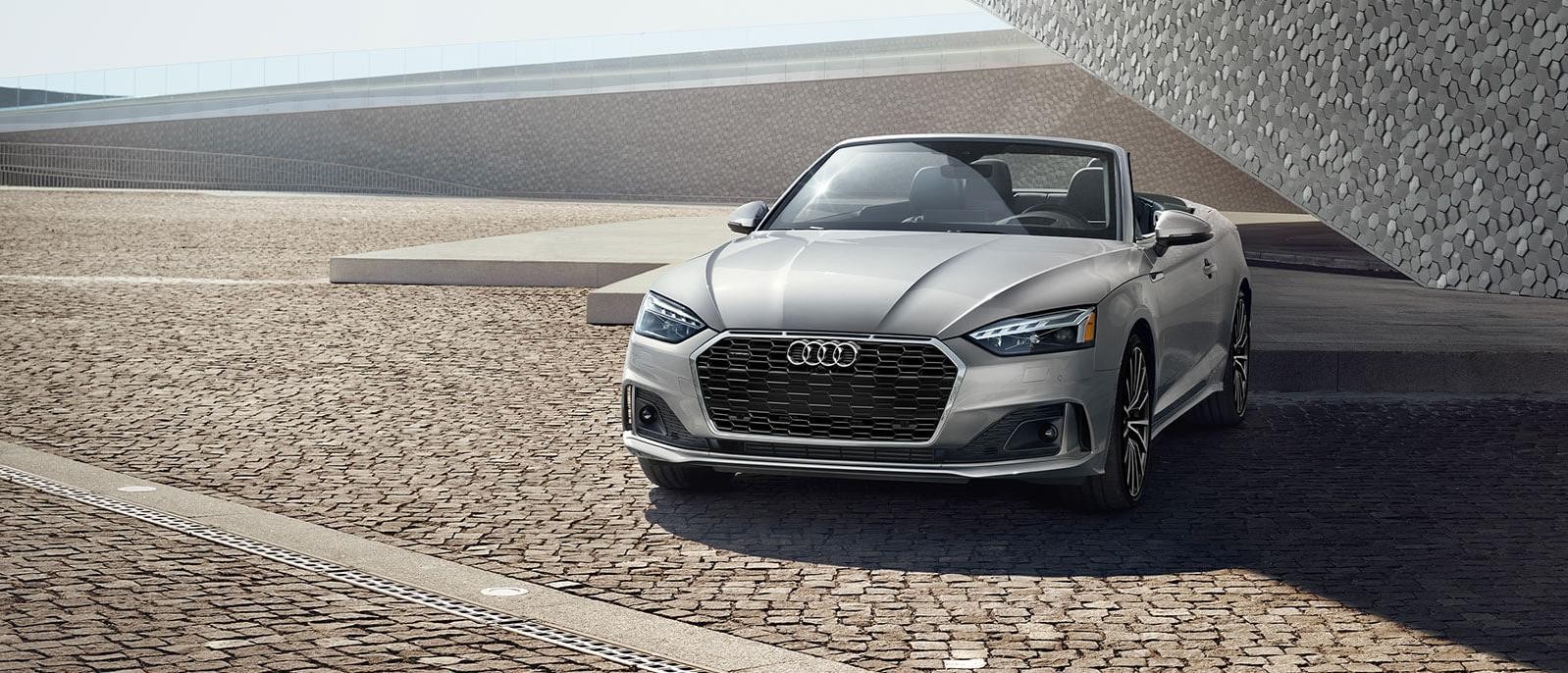 2020 Grey Audi A5 Cabriolet Parked on sidewalk