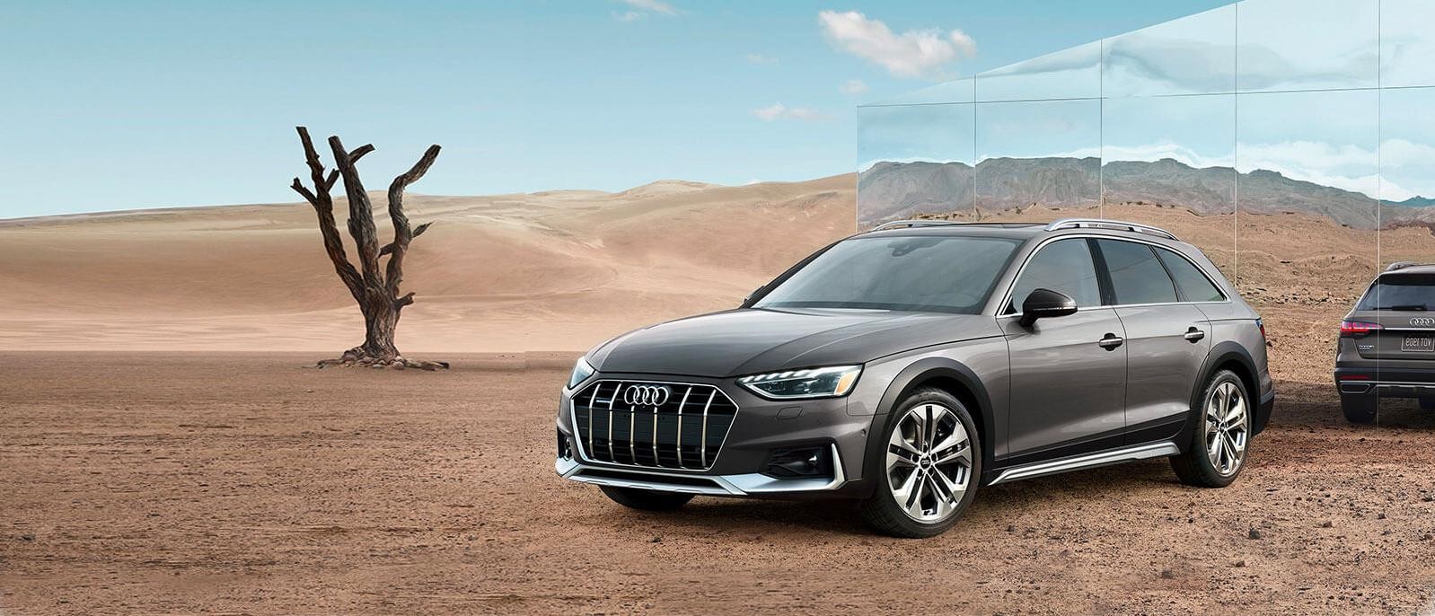 2020 Grey Audi A4 allroad Parked on the desert