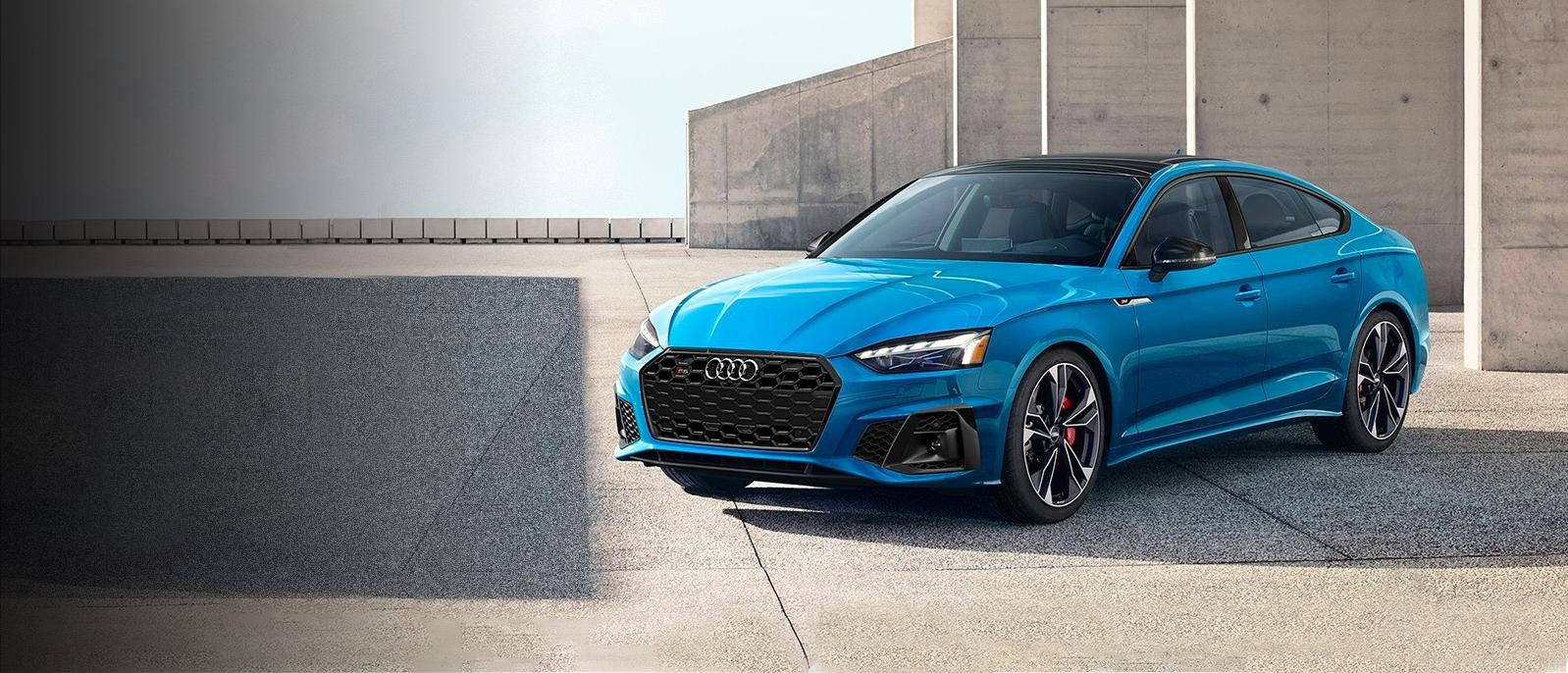 2020 Blue Audi S5 Sportback Parked on parking lot