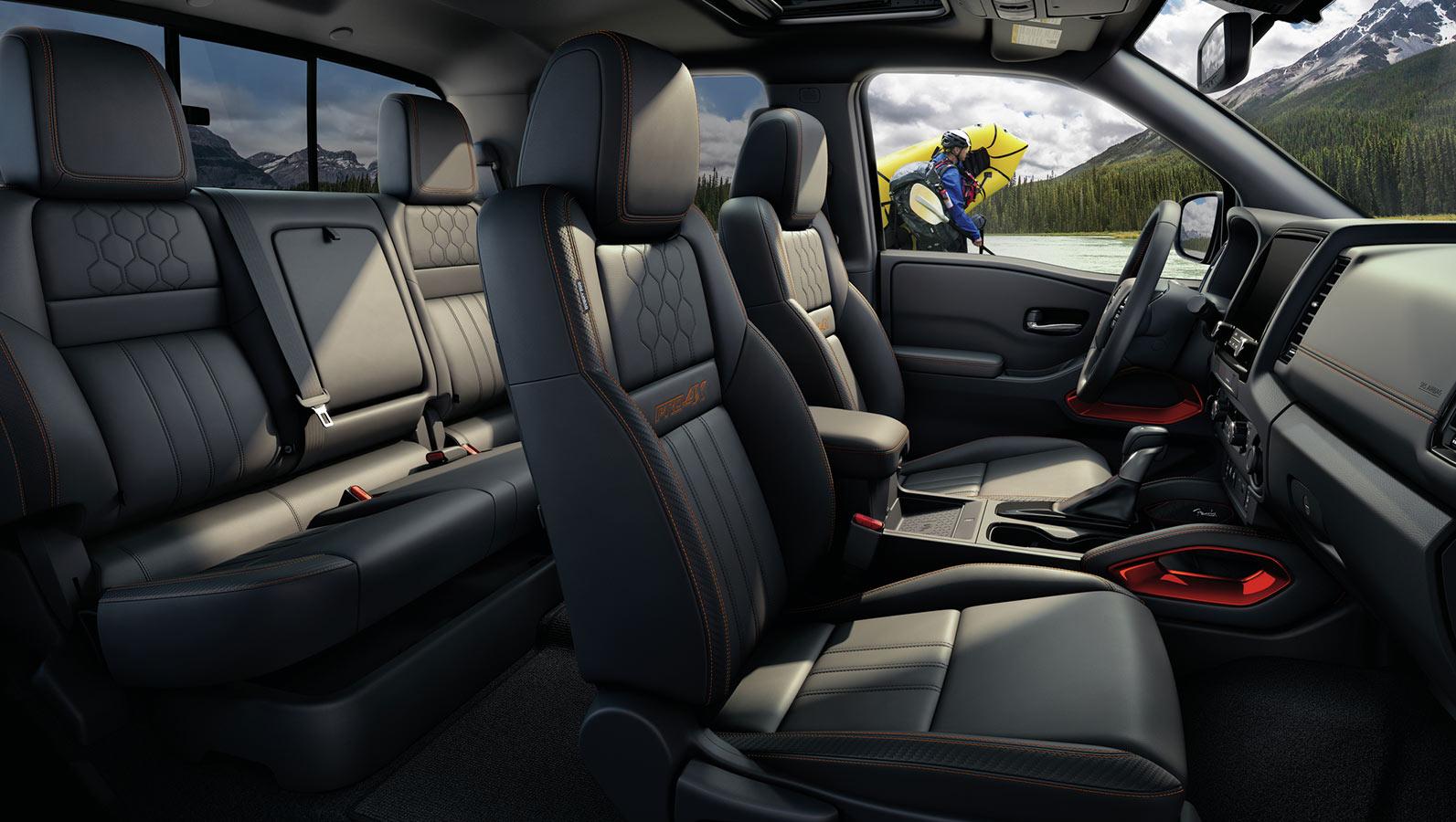 Interior of 2023 Nissan Frontier.