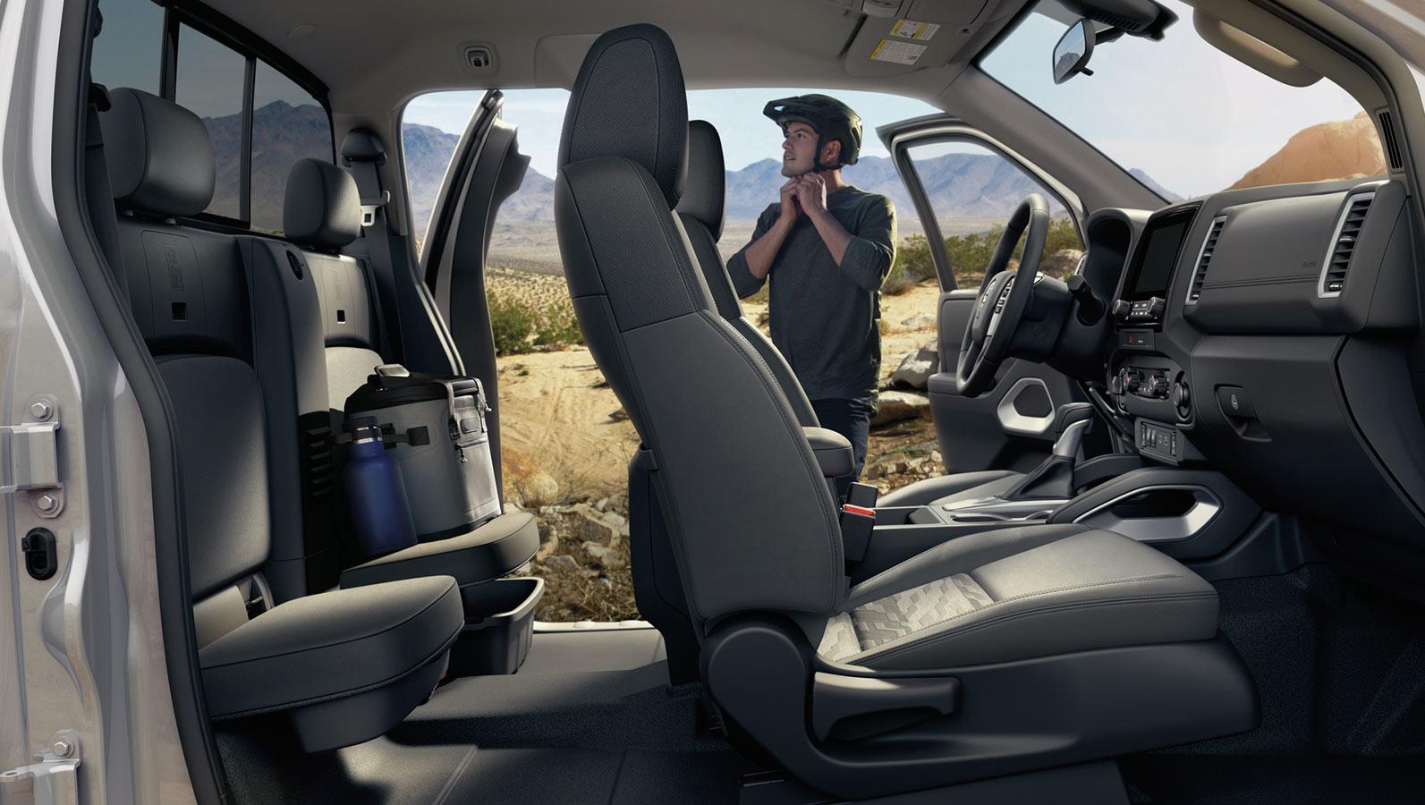 Interior of 2023 Nissan Frontier.